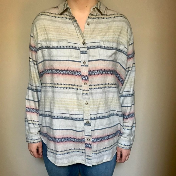 BDG Stripped Flannel - Picture 4 of 4